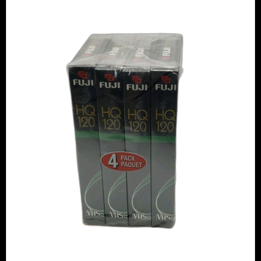 4 Pack FUJI HQ-120 VHS Blank High Quality Videotapes (6 Hours) - New